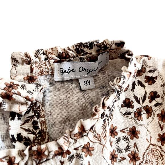 Bebe Organic Girls Gabriella in Vintage Floral Long Sleeve Dress size 8 - Picture 5 of 8